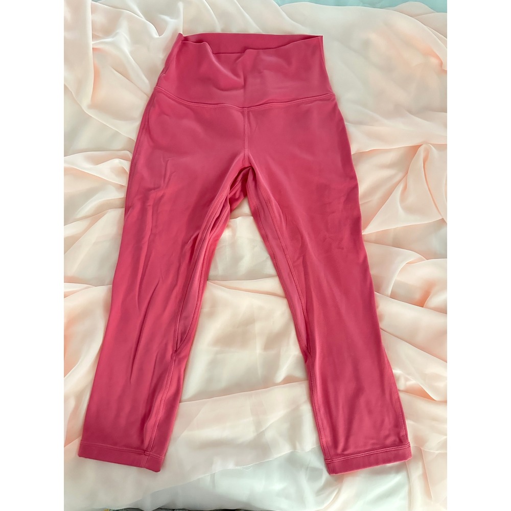 Lululemon Align High-Rise Crop 21 Pink Nulu Yoga Pants Leggings Womens Size 4-6